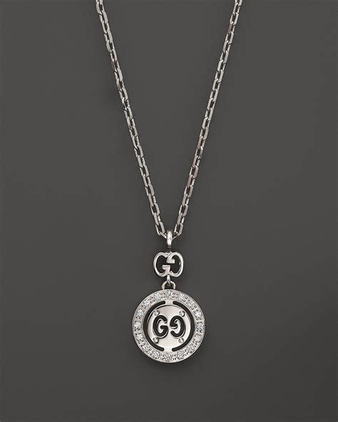 gucci icon diamond necklace|Gucci enamel necklace.